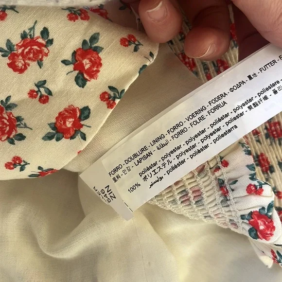 Zara bustier top, floral, NWT - Picture 4 of 4